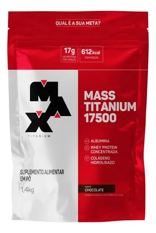 Mass Titanium 17500 Chocolate refil 1,4 kg — embalagem