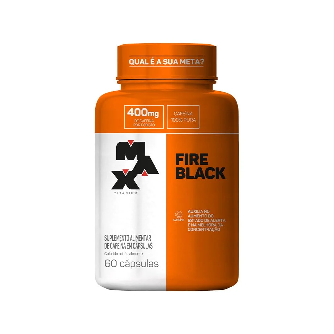 Fire Black Max Titanium 60 cápsulas — embalagem