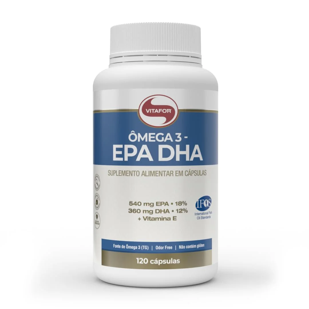 Ômega EPA DHA 120 cápsulas Vitafor — embalagem