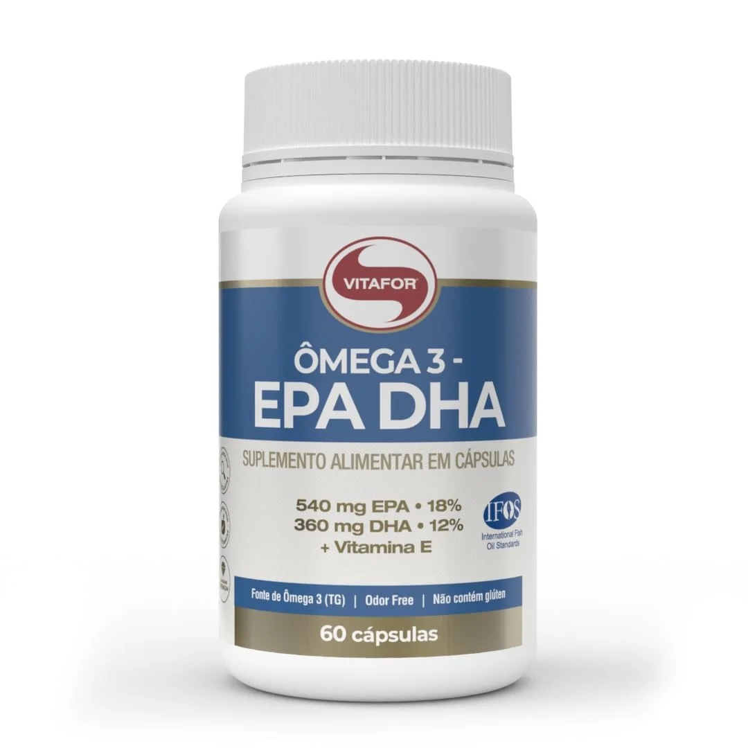 Ômega EPA DHA 60 cápsulas Vitafor — embalagem