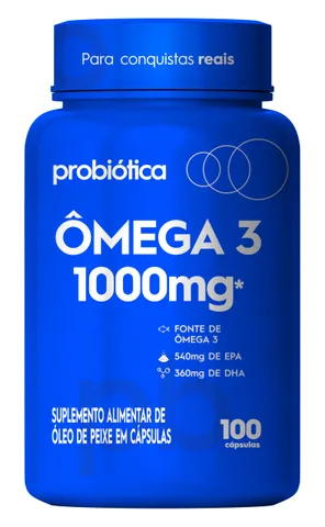 Ômega 3 Probiótica 100 cápsulas — embalagem