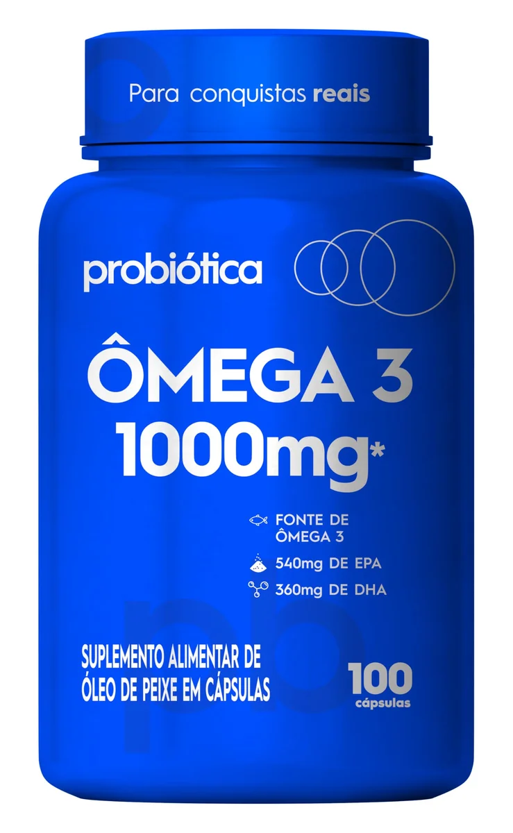 Ômega 3 Probiótica 100 cápsulas — embalagem