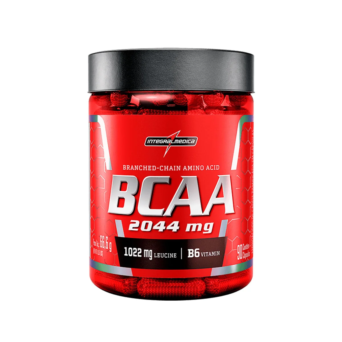 Bcaa 2044 mg 90 cápsulas Integralmédica — embalagem