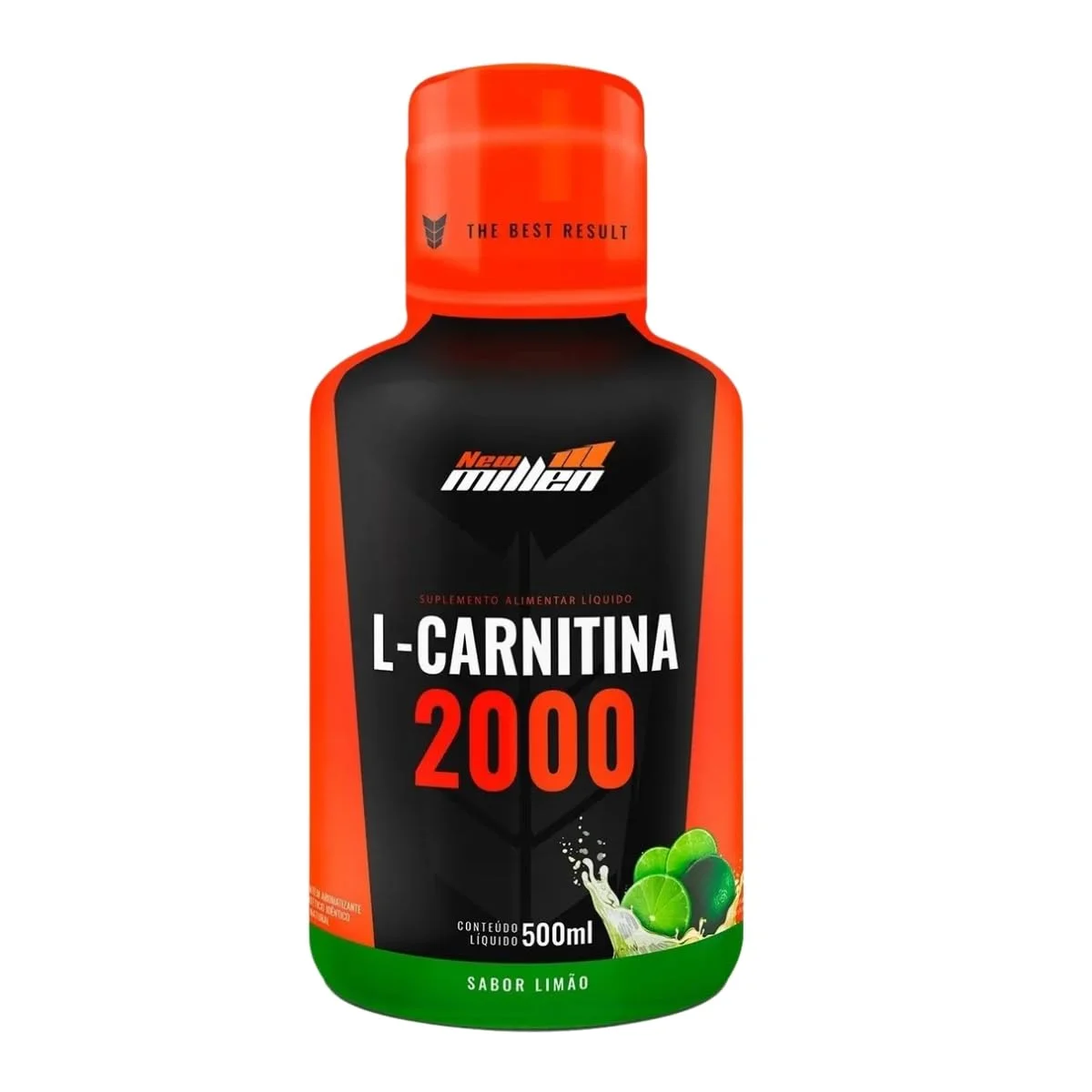 L-Carnitina 2000 New Millen Limão 500 ml — embalagem