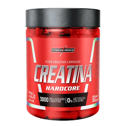 Creatina Hardcore Integralmédica 60 cápsulas — embalagem