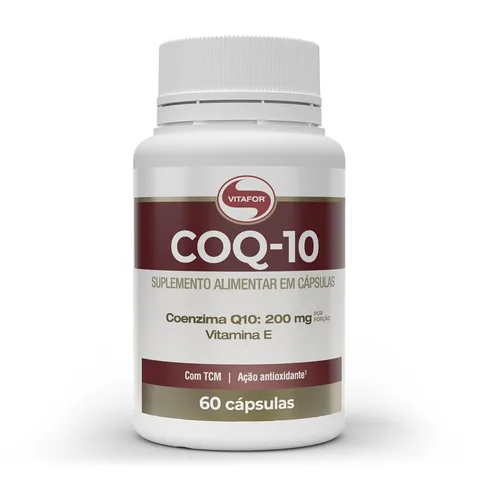Coenzima Q10 200 mg 60 cápsulas Vitafor — embalagem