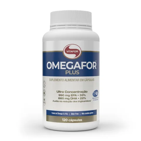 Omegafor Plus 120 cápsulas Vitafor — embalagem