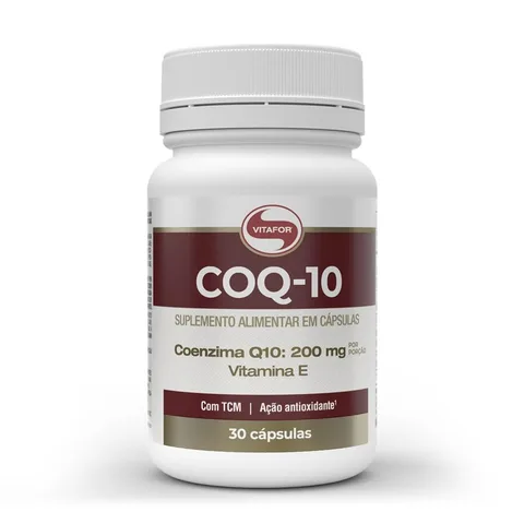 Coenzima Q10 200 mg 30 cápsulas Vitafor — embalagem