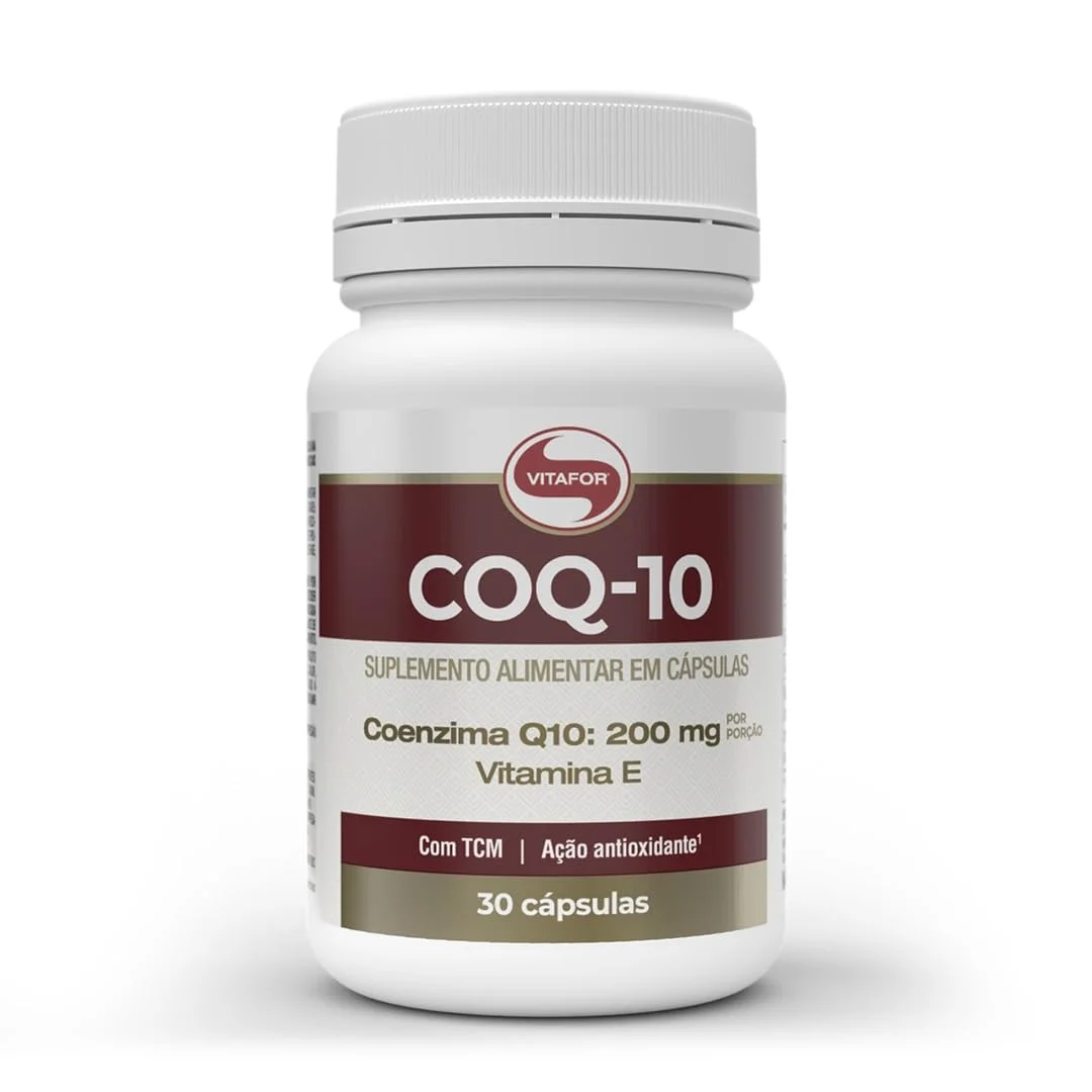 Coenzima Q10 200 mg 30 cápsulas Vitafor — embalagem