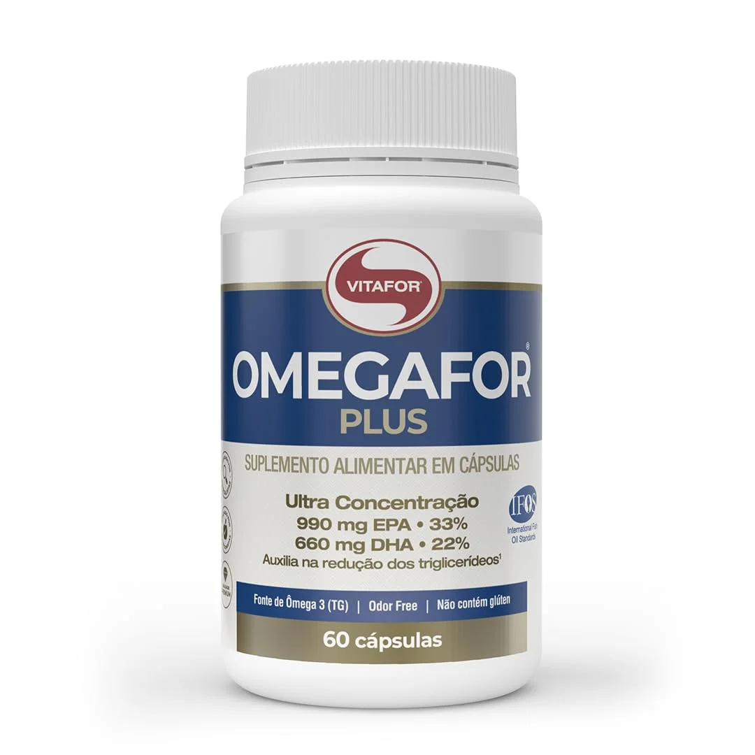 Omegafor Plus 60 cápsulas Vitafor — embalagem