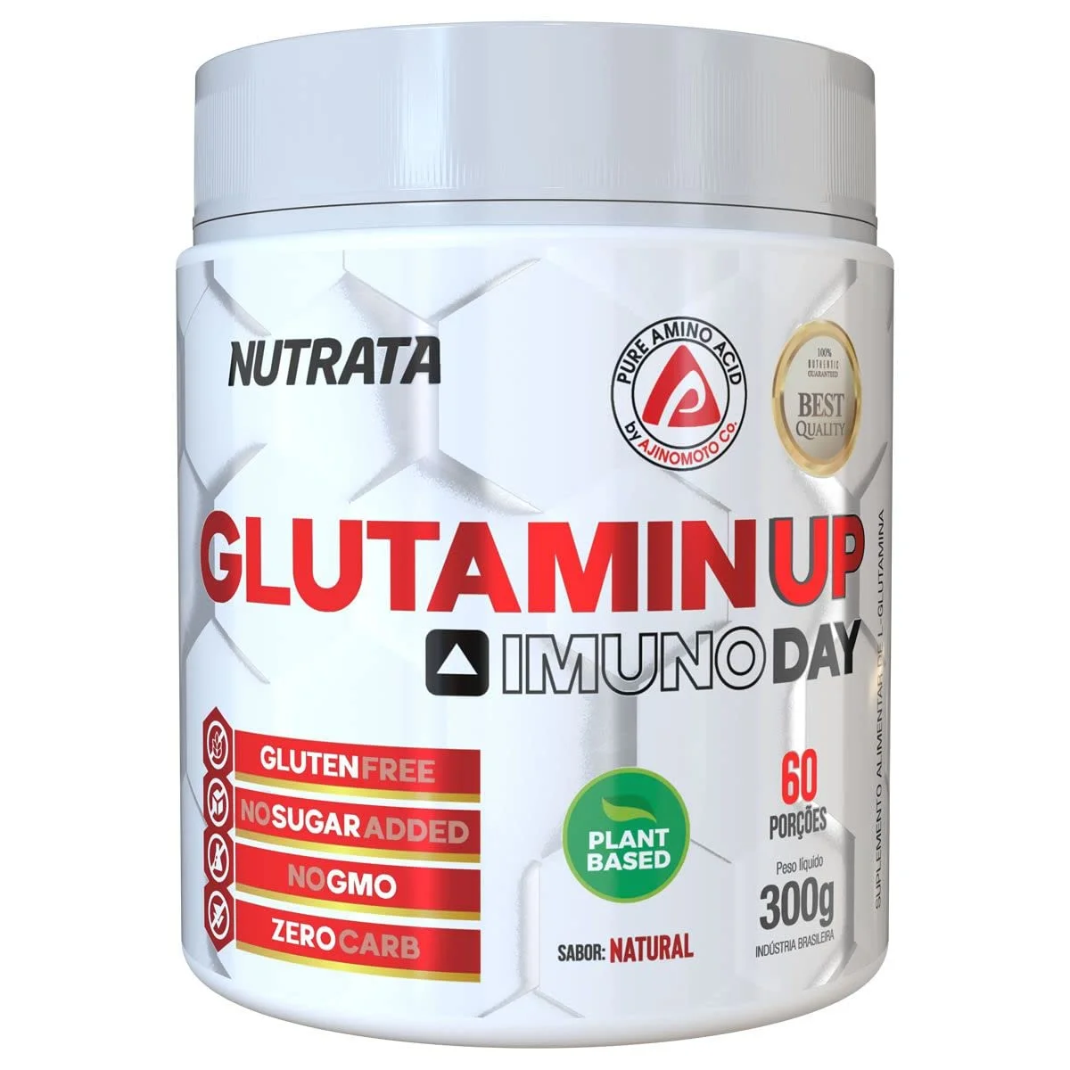Glutamina Up Nutrata 300 g — embalagem