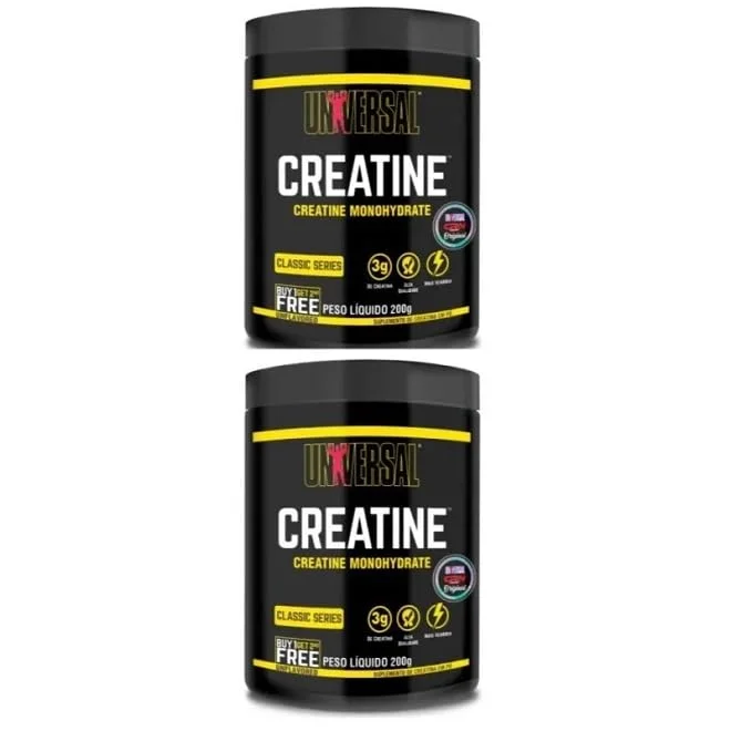 Creatina Universal Combo 2 potes de 200g — embalagem
