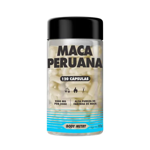 Maca Peruana 120 cápsulas Body Nutry — embalagem