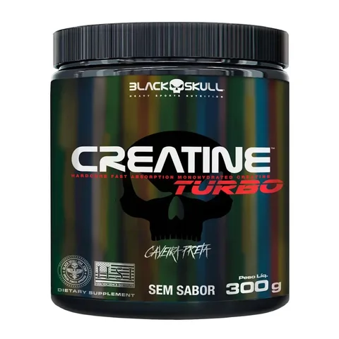 Creatina Turbo Black Skull 300g — embalagem