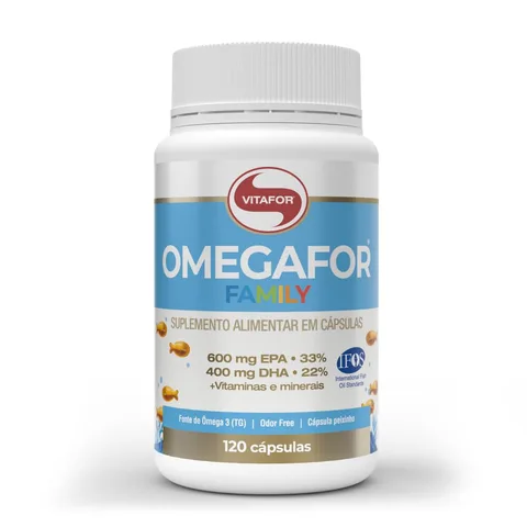 Omegafor Family 120 cápsulas Vitafor — embalagem