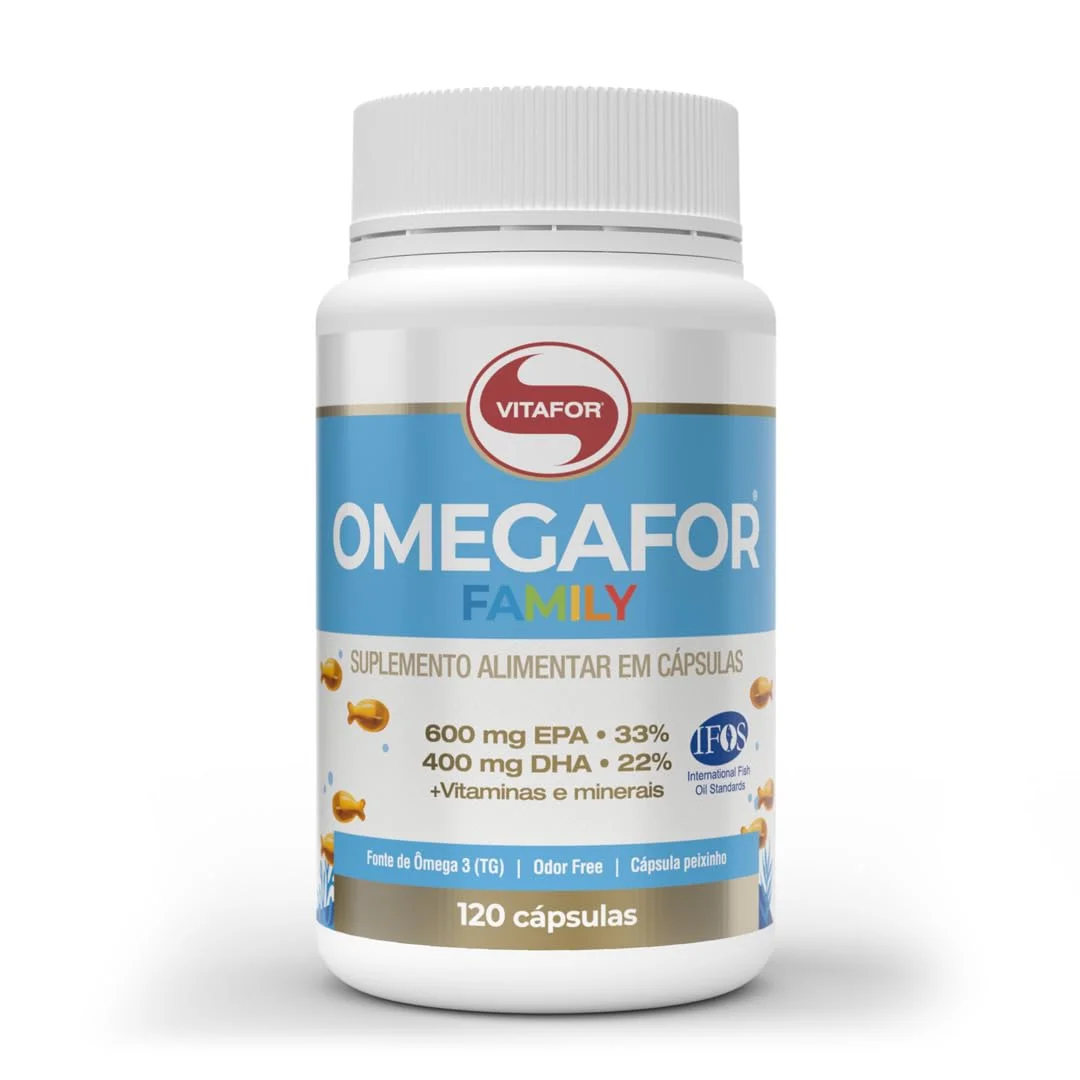 Omegafor Family 120 cápsulas Vitafor — embalagem