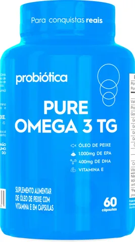 Pure Ômega 3 TG Probiótica 60 cápsulas — embalagem