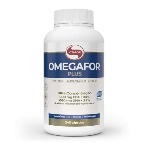 Omegafor Plus 240 cápsulas Vitafor — embalagem