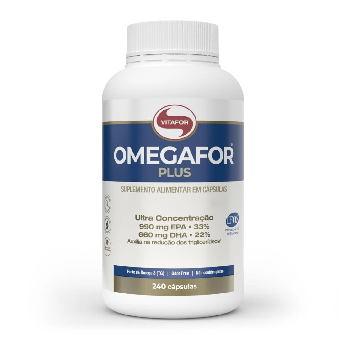 Omegafor Plus 240 cápsulas Vitafor — embalagem