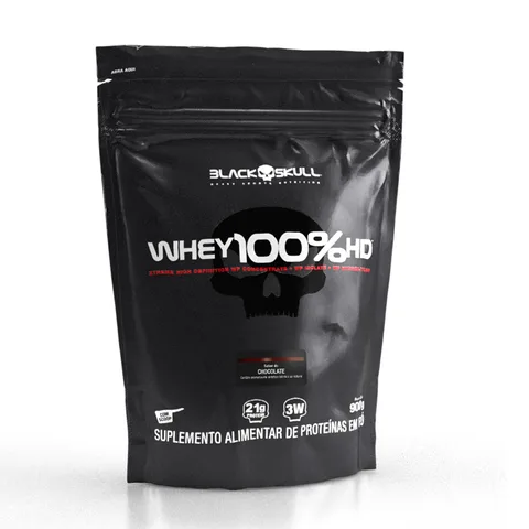 Black Skull Whey 100% HD Refil Chocolate 900g — embalagem