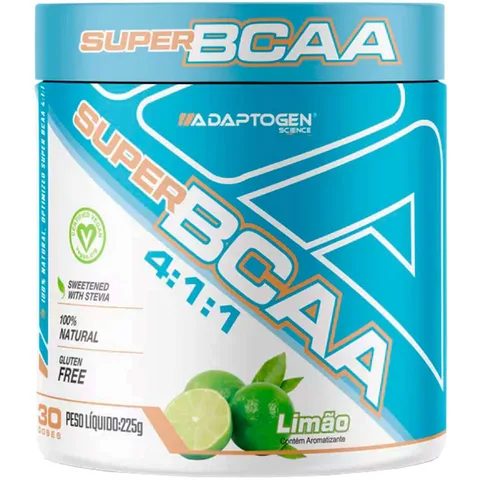 Super BCAA Adaptogen Limão 225 g — embalagem
