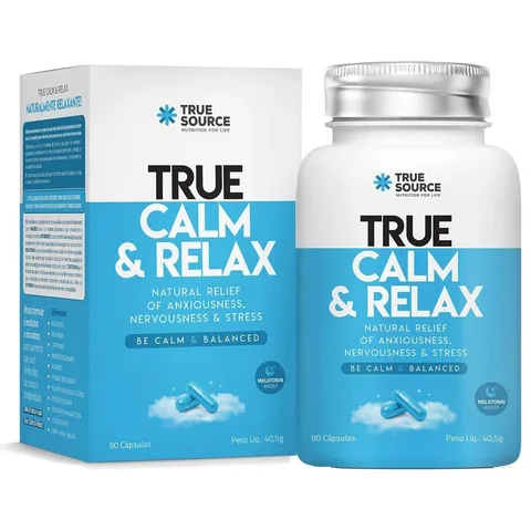True Calm & Relax True Source 90 cápsulas — embalagem