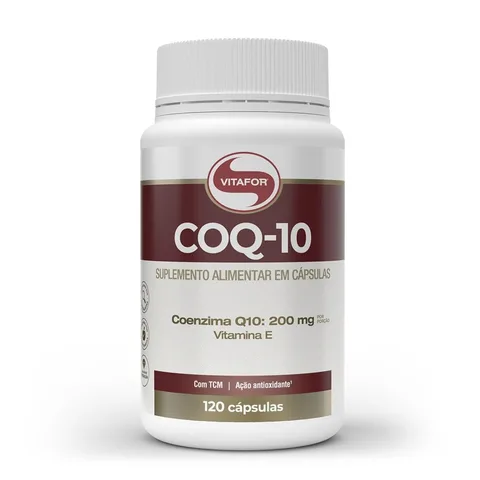 Coenzima Q10 200 mg 120 cápsulas Vitafor — embalagem