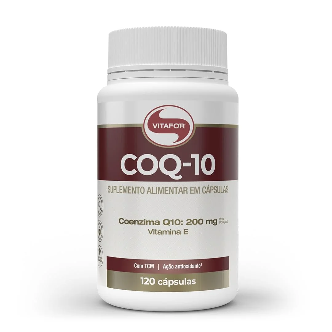 Coenzima Q10 200 mg 120 cápsulas Vitafor — embalagem