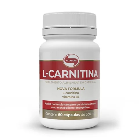 L-Carnitina 60 cápsulas Vitafor — embalagem