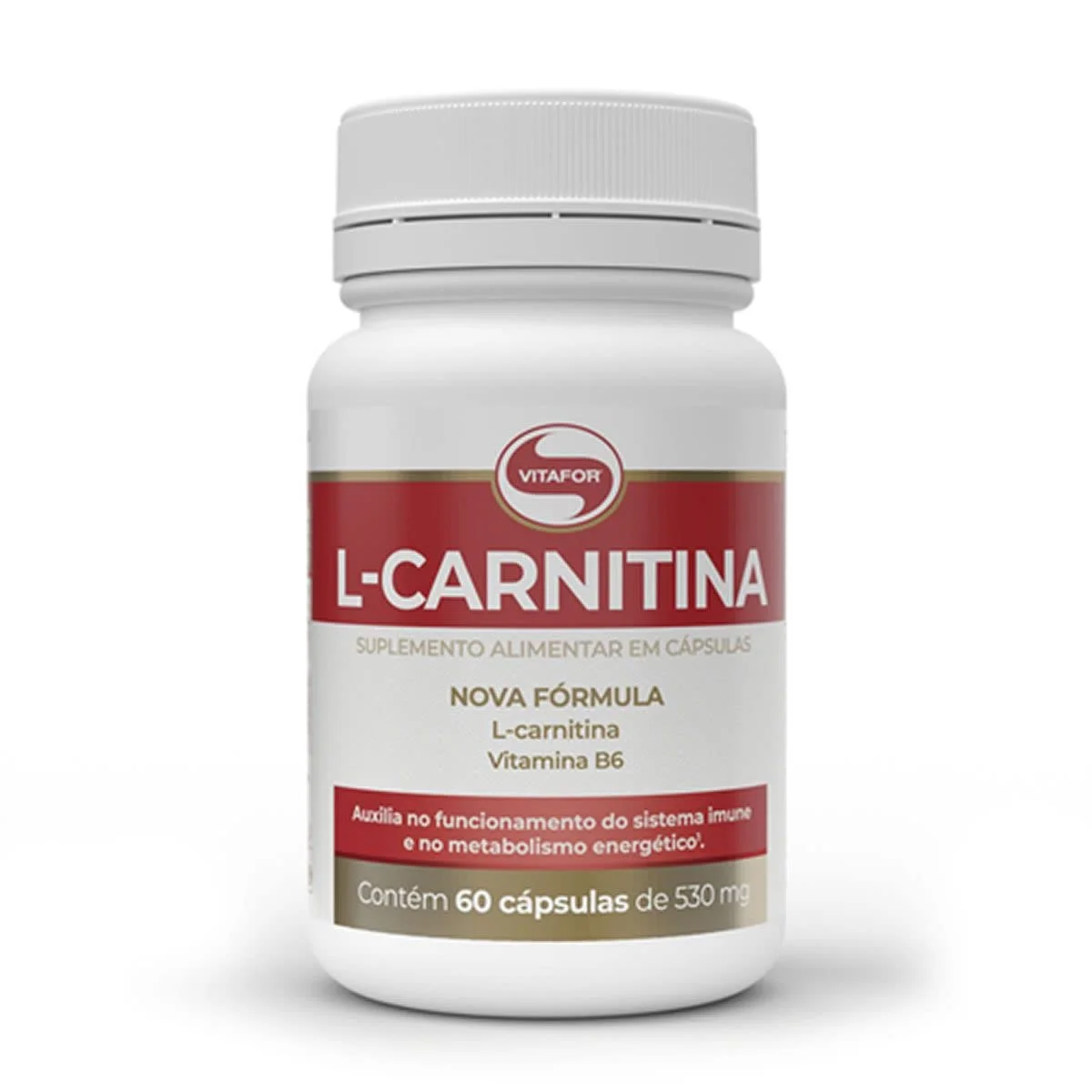 L-Carnitina 60 cápsulas Vitafor — embalagem