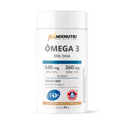 Ômega 3 EPA DHA Mix Nutri 60 cápsulas — embalagem