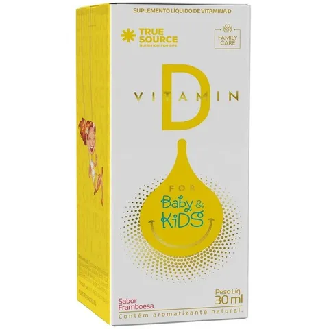 True Vitamin D Baby & Kids True Source Framboesa 30 ml — embalagem