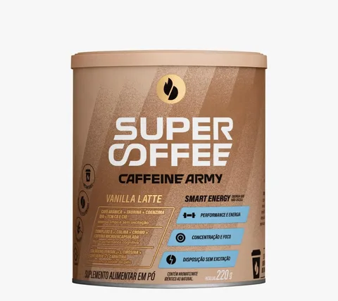SuperCoffee Vanilla Latte 220 g — embalagem Classic Size
