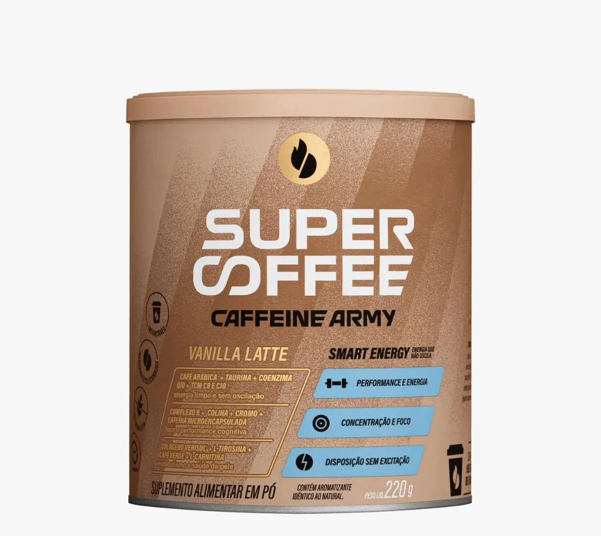 SuperCoffee Vanilla Latte 220 g — embalagem Classic Size
