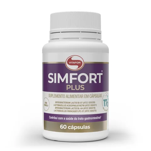 Simfort Plus 60 cápsulas Vitafor — embalagem