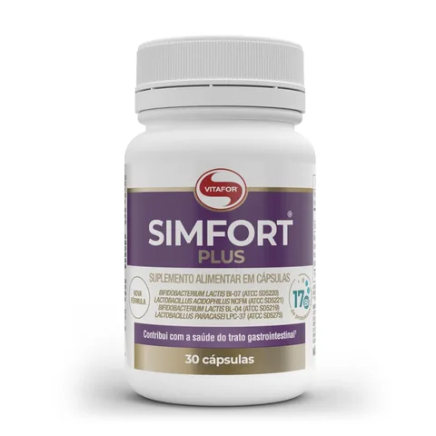 Simfort Plus 30 cápsulas Vitafor — embalagem