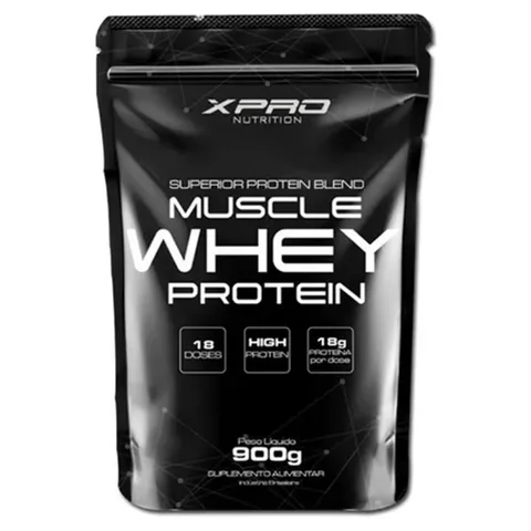 Muscle Whey Protein XPRO Baunilha refil 900 g — embalagem