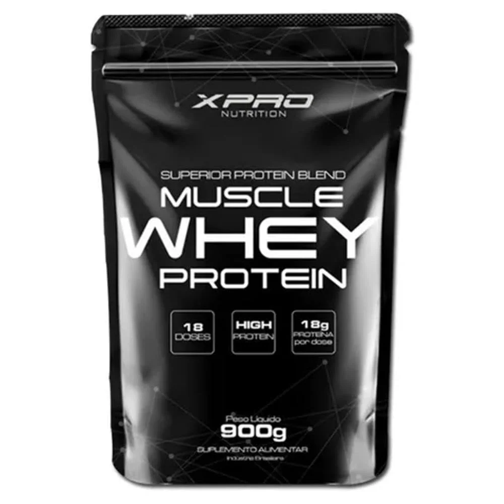 Muscle Whey Protein XPRO Baunilha refil 900 g — embalagem