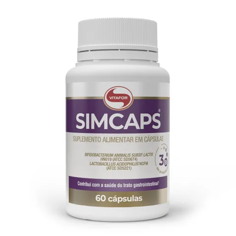 Simcaps 60 cápsulas Vitafor — embalagem