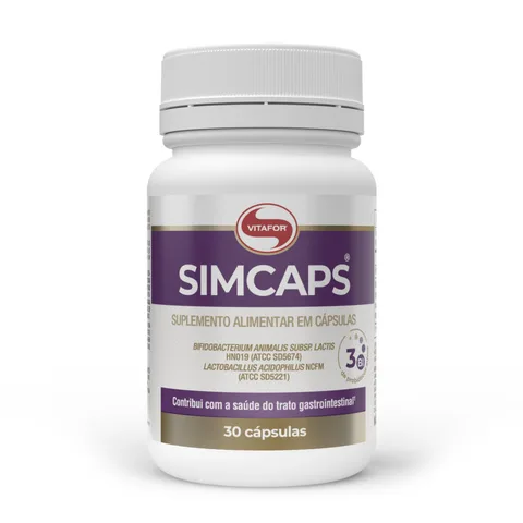 Simcaps 30 cápsulas Vitafor — embalagem