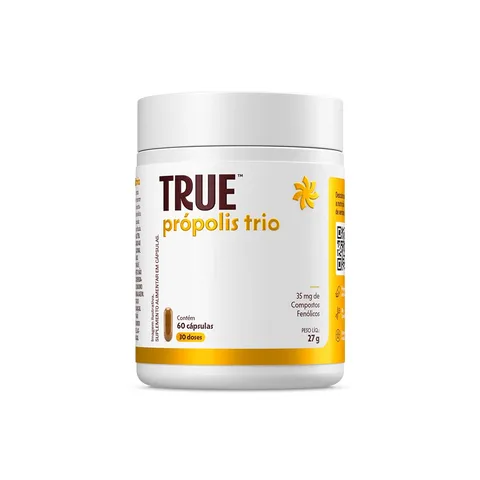 True Própolis Trio True Source 60 cápsulas — embalagem