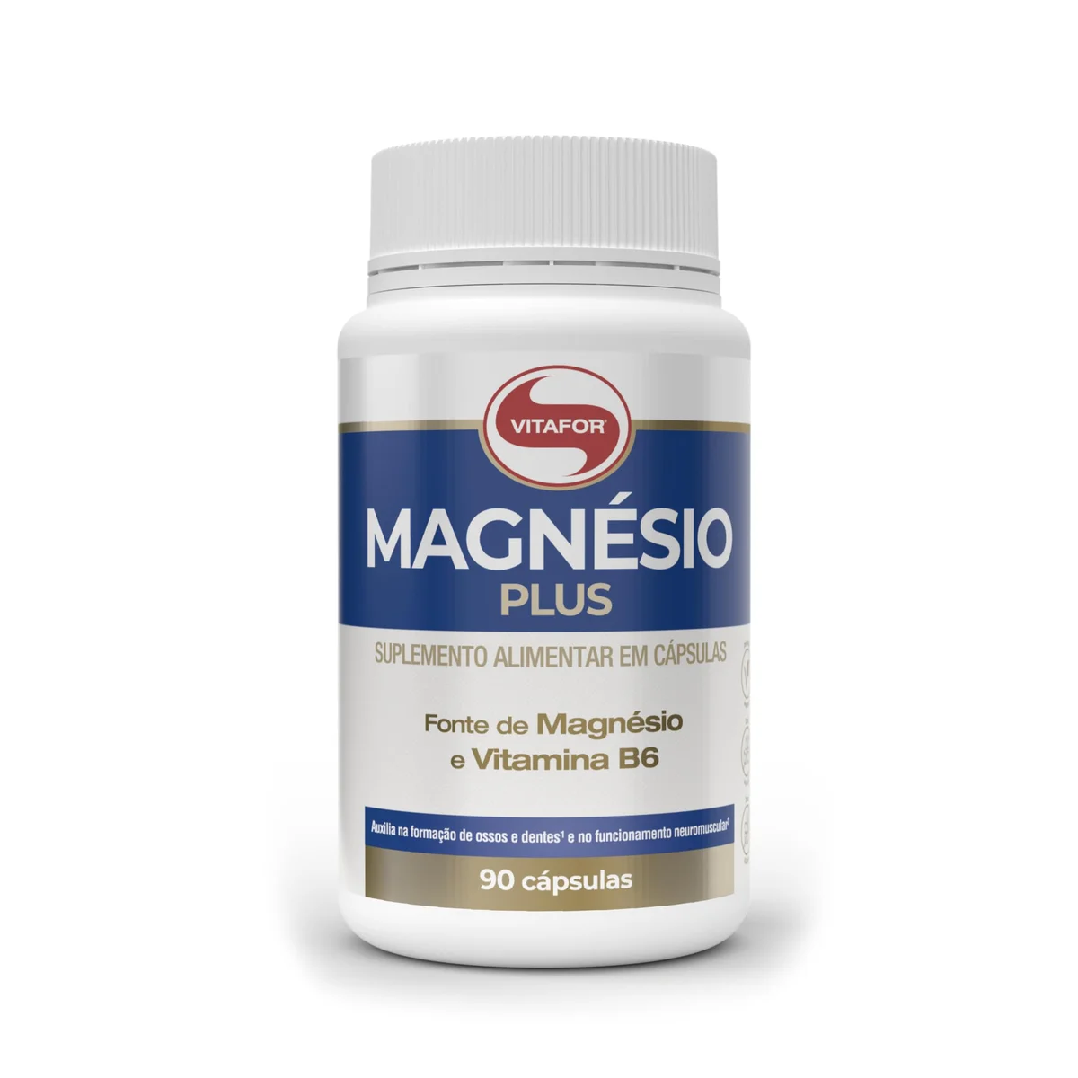 Magnésio Plus 90 cápsulas Vitafor — embalagem
