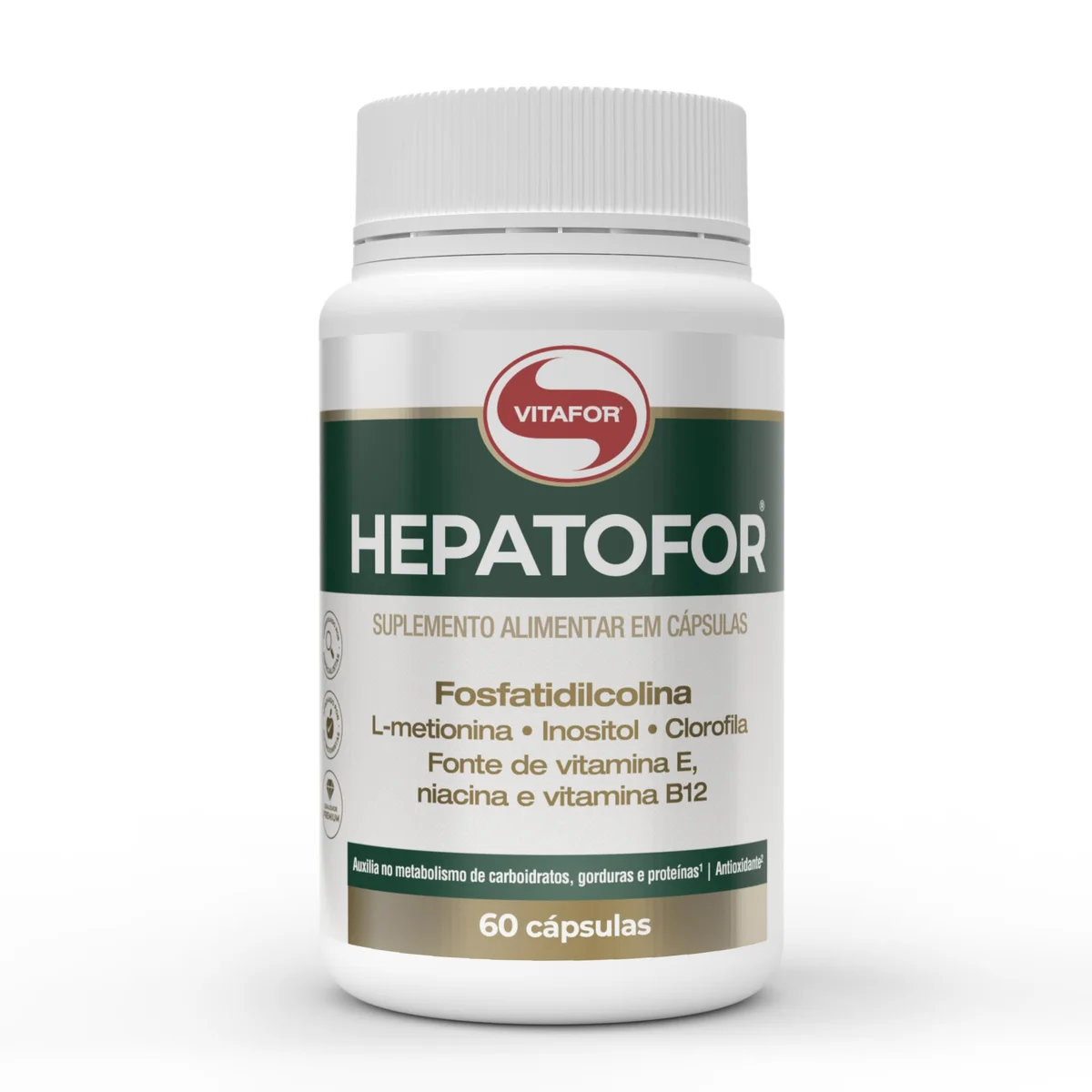 Hepatofor 60 cápsulas Vitafor — embalagem