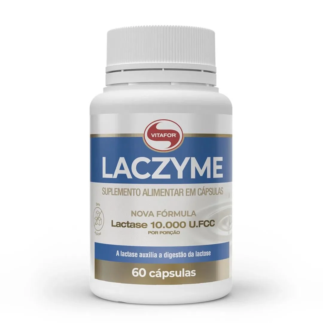 Laczyme 60 cápsulas Vitafor — embalagem