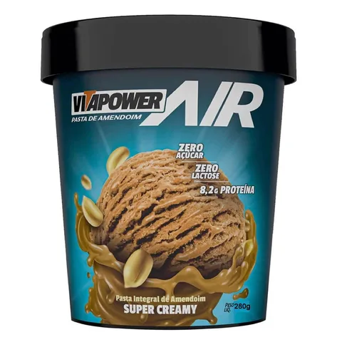 Pasta de Amendoim VitaPower Air Super Creamy 280 g — embalagem