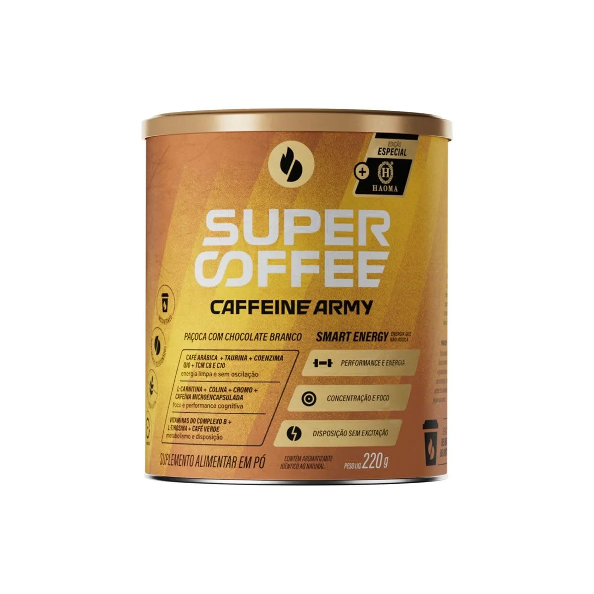 SuperCoffee Paçoca com Chocolate Branco 220 g — embalagem Classic Size