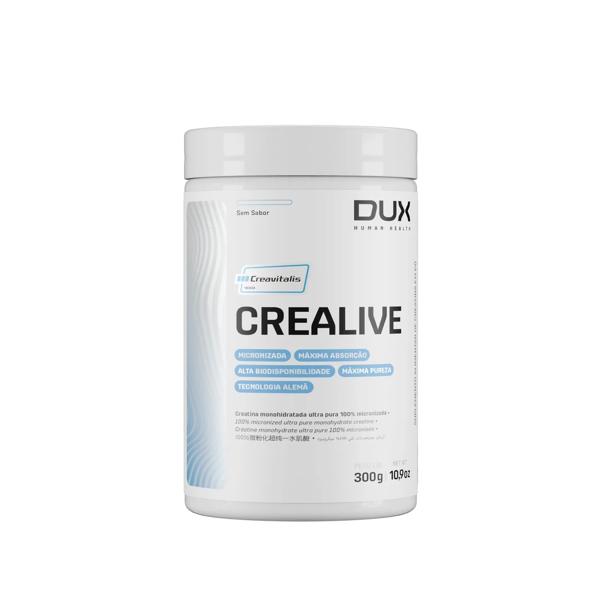Creatina Crealive Creavitalis DUX 300g — embalagem