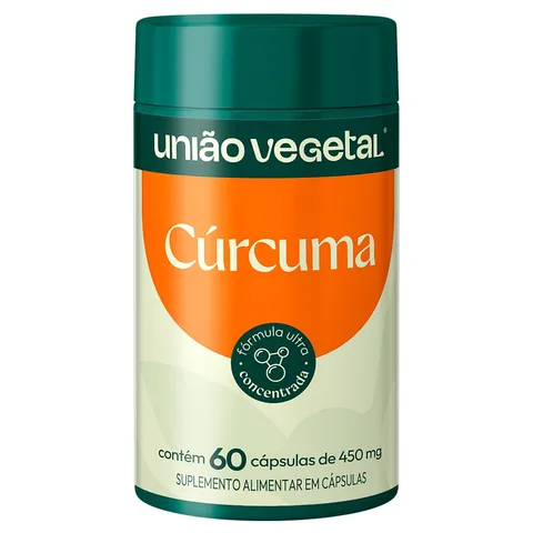 Cúrcuma 60 cápsulas União Vegetal — embalagem