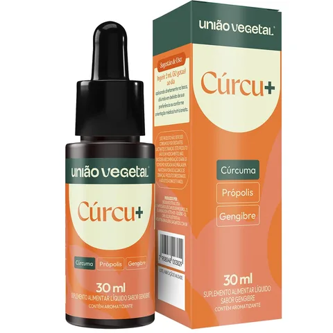 Cúrcu+ União Vegetal 30 ml — embalagem