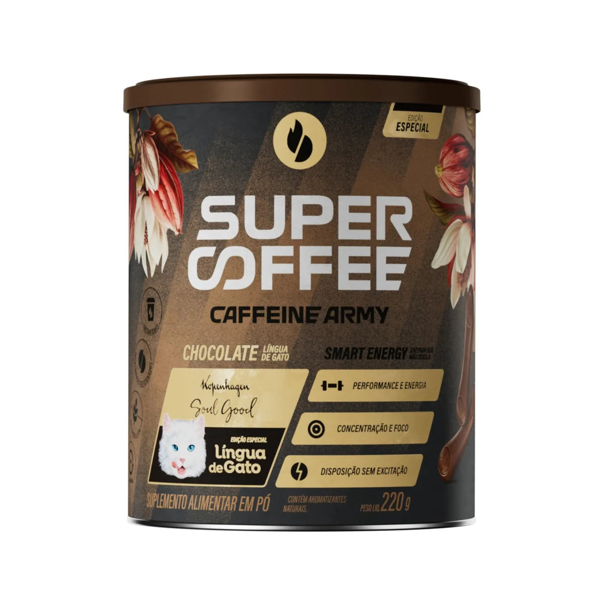 SuperCoffee Língua de Gato 220 g — embalagem Classic Size